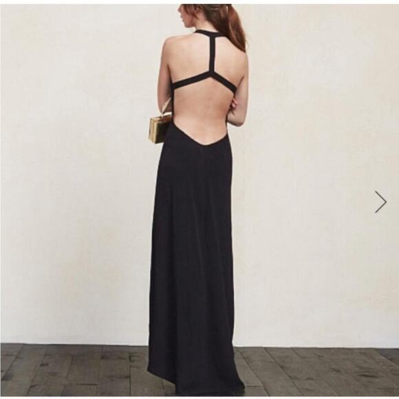 Reformation Nightingale High Neck Open Back Maxi Dress - Picture 2 of 11